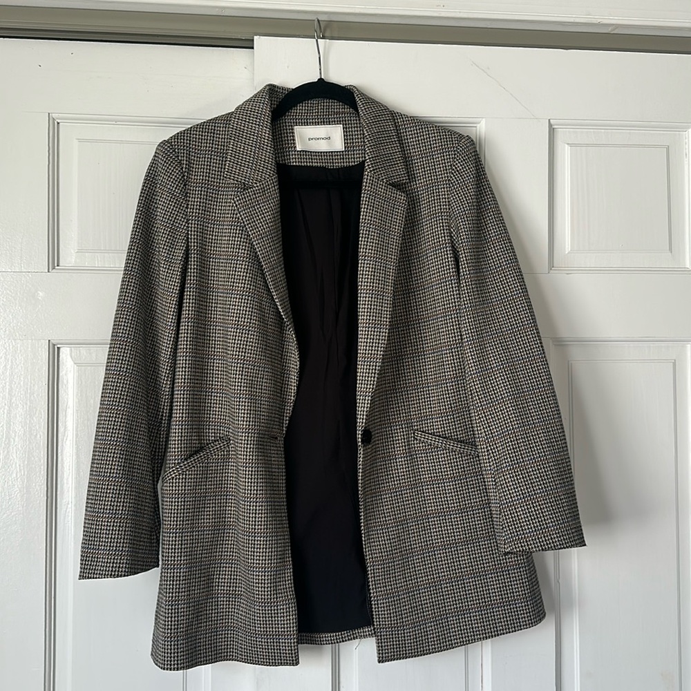 Oversized Plaid Blazer